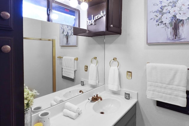 101 Scenic Dr, Dublin, TX 76446 - bathroom featuring a shower with door and vanity