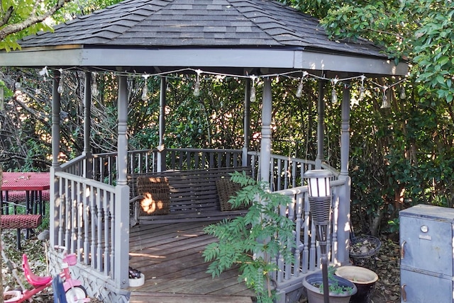 101 Scenic Dr, Dublin, TX 76446 - wooden deck featuring a gazebo