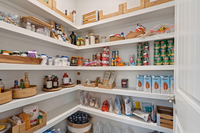 view of pantry