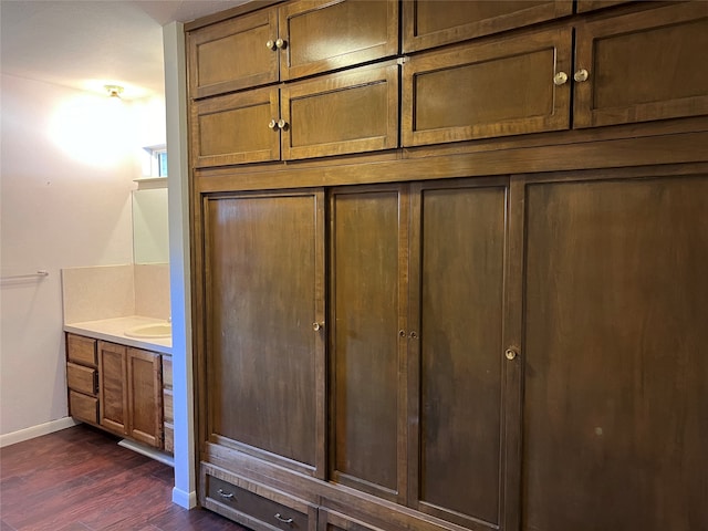 interior space with hardwood / wood-style flooring