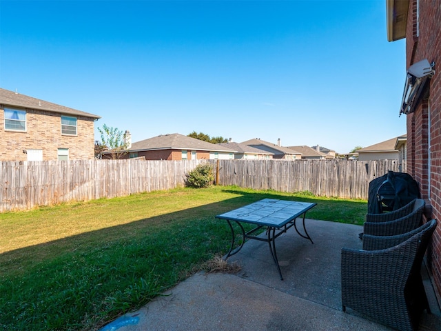 view of yard with a patio