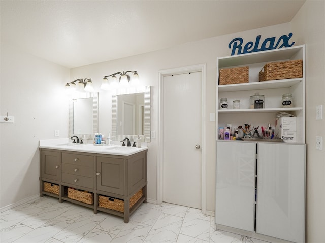 bathroom featuring vanity