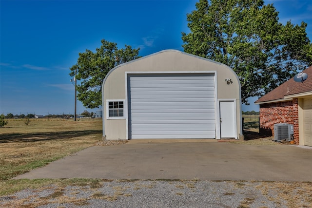 garage featuring central AC