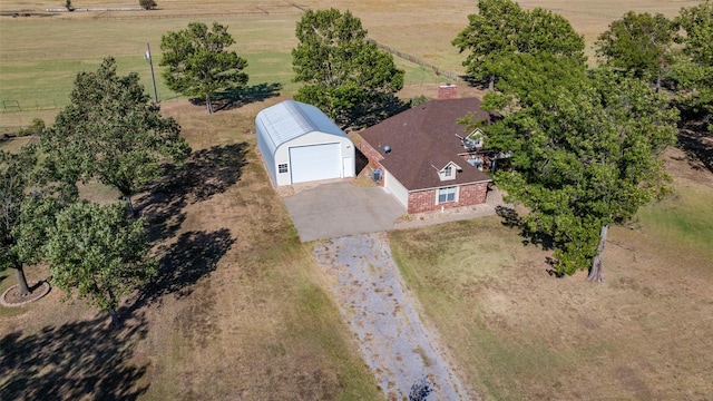 drone / aerial view featuring a rural view