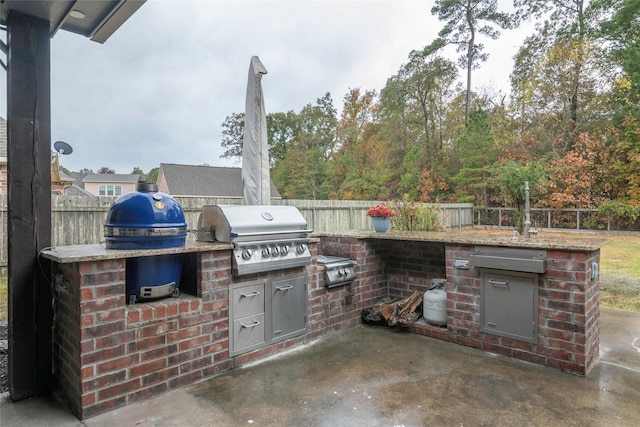 view of patio featuring area for grilling