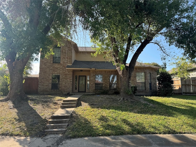 view of front of house with a front yard