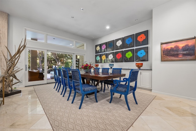 view of dining room