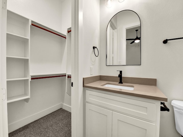 505 Aermotor Loop, Weatherford, TX 76085 - bathroom with vanity and ceiling fan