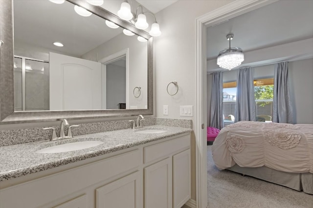 bathroom with vanity