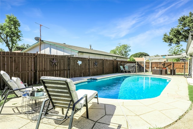 view of pool with a patio