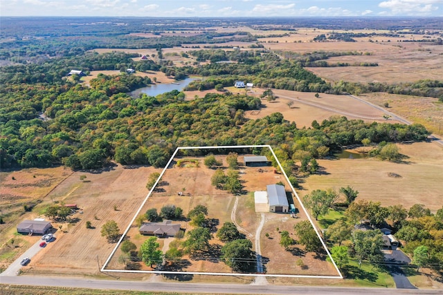 bird's eye view featuring a rural view