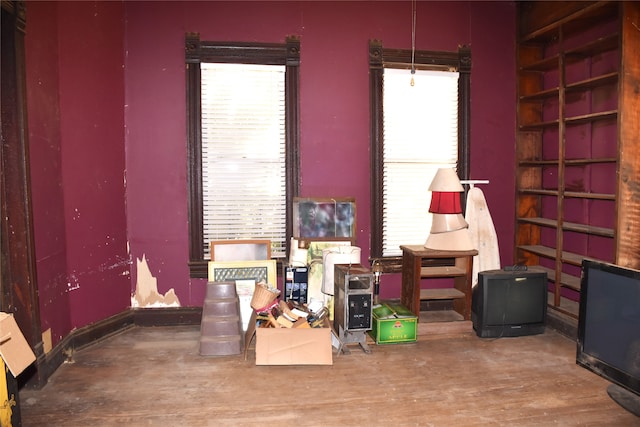 misc room featuring hardwood / wood-style floors