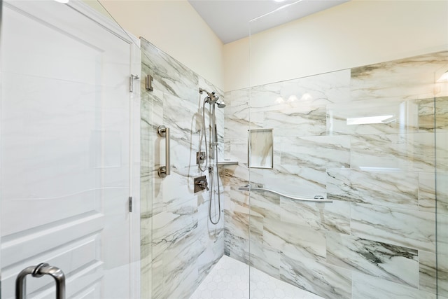 bathroom with an enclosed shower