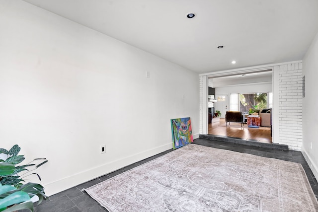 interior space featuring dark hardwood / wood-style floors