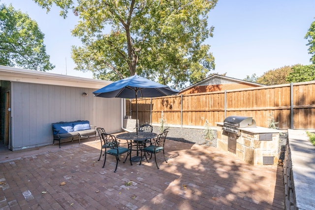 view of patio / terrace with area for grilling