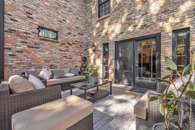 view of patio / terrace with an outdoor living space