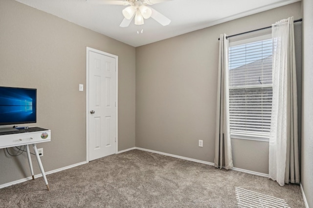 812 Redbud Rd, Burleson, TX 76028 - unfurnished bedroom with carpet, baseboards, and a ceiling fan