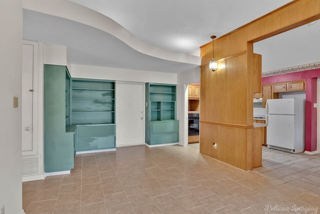 interior space featuring light tile patterned flooring