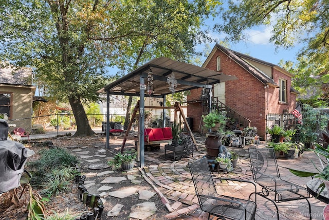 view of patio / terrace featuring a fenced backyard