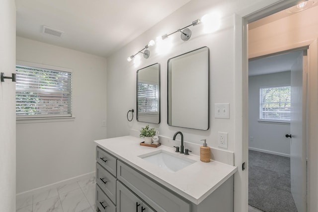 bathroom featuring vanity