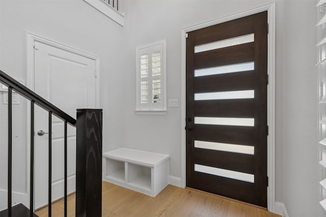 entryway featuring light hardwood / wood-style floors