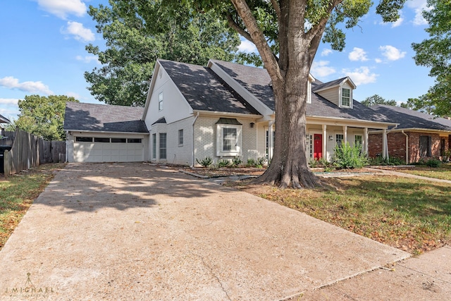 view of front facade with a garage