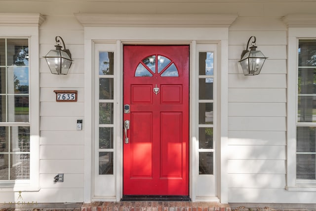 view of doorway to property