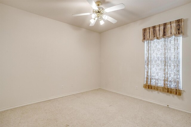 unfurnished bedroom featuring a closet, ceiling fan, and light carpet