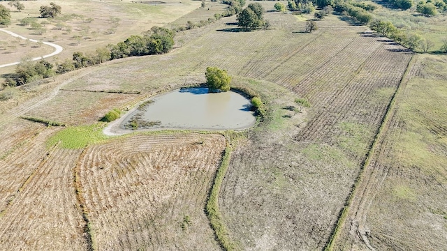 drone / aerial view with a rural view