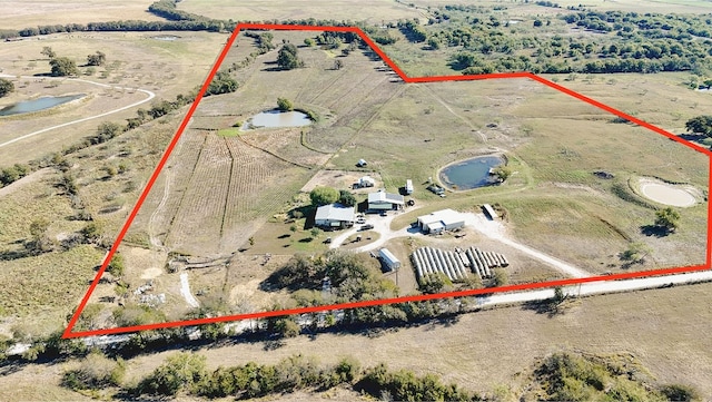 bird's eye view featuring a rural view