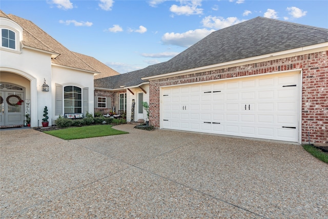 view of front of house featuring a garage