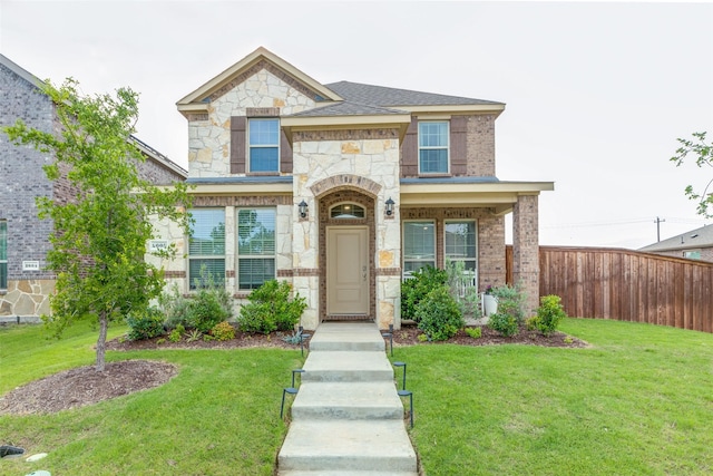 2608 Hale Rd, Celina, TX 75009 - french country style house with stone siding and brick siding