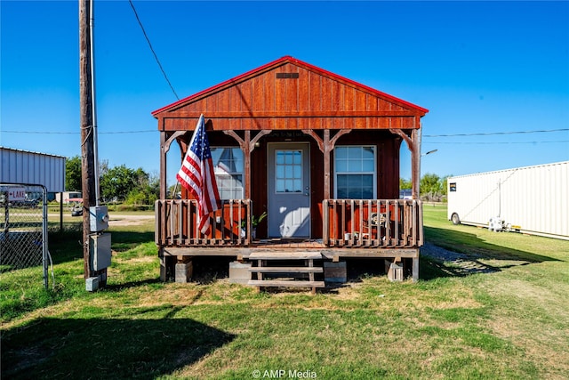 exterior space with a porch