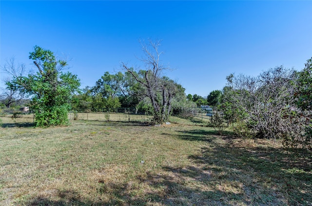 view of yard with a rural view