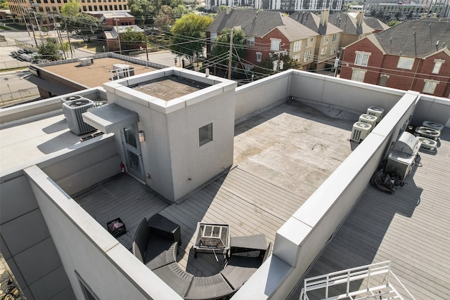 view of patio featuring a balcony