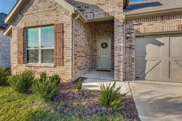 property entrance featuring a garage