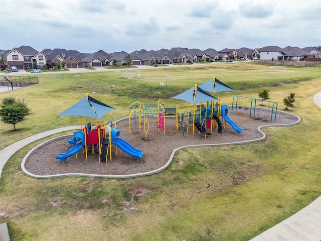 view of play area featuring a yard