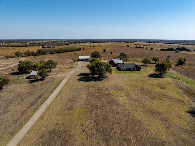 aerial view with a rural view