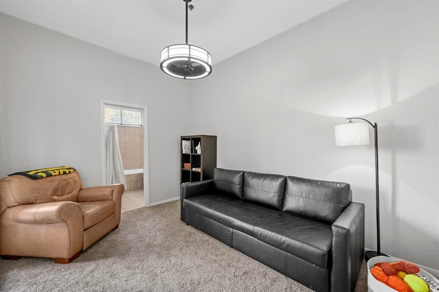 view of carpeted living room