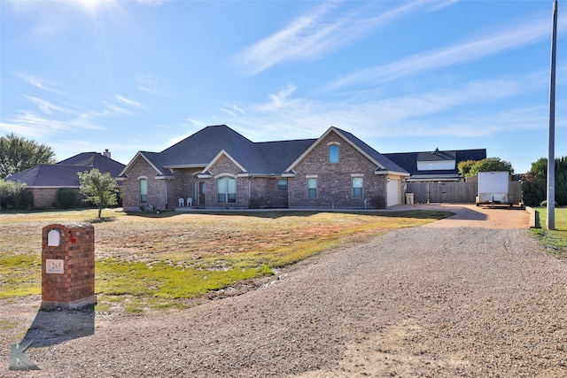 view of front facade with a garage