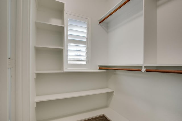 view of walk in closet