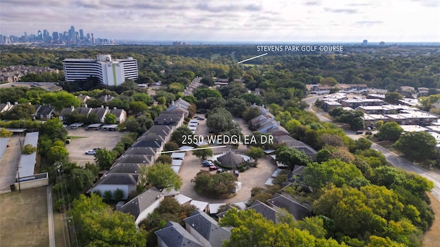 bird's eye view featuring a view of city