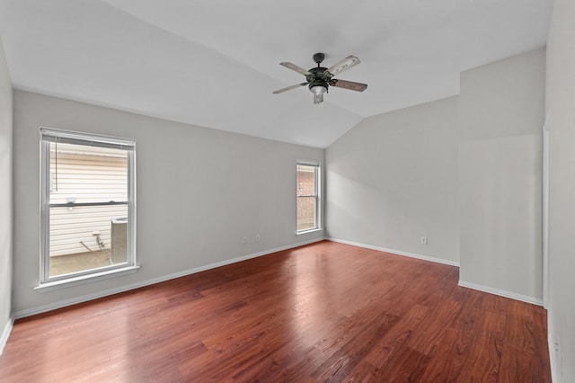 unfurnished room with wood-type flooring and plenty of natural light