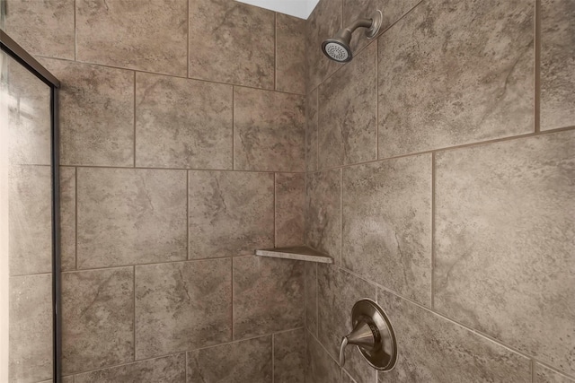 room details with tiled shower