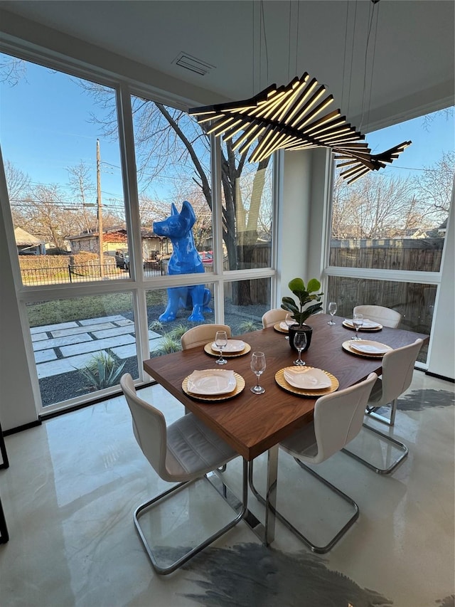 view of sunroom