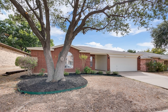 ranch-style home with a garage