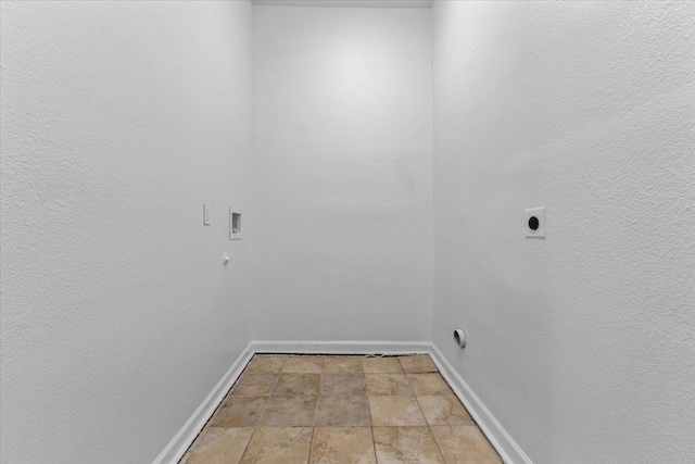 laundry area featuring electric dryer hookup and washer hookup