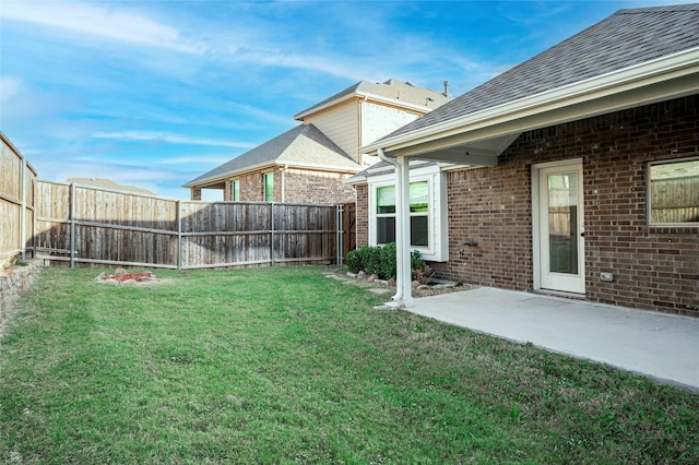 2418 San Marcos Dr, Forney, TX 75126 - view of yard with a fenced backyard and a patio