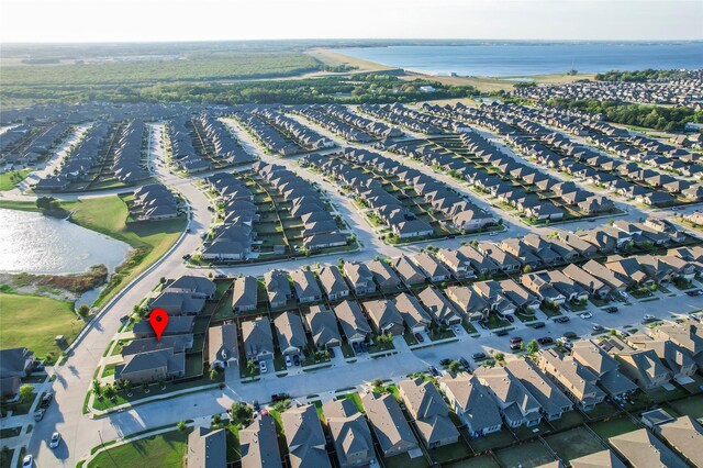 2418 San Marcos Dr, Forney, TX 75126 - aerial view with a residential view and a water view