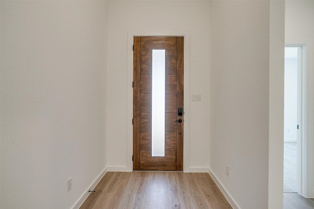 entrance foyer featuring light wood-type flooring